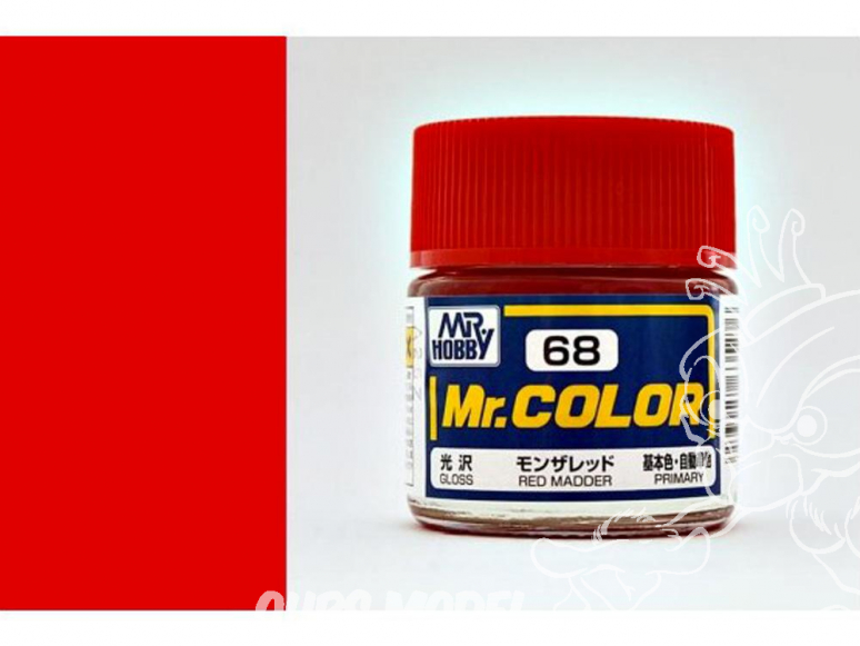 peinture maquette Mr Color C068 Rouge garance brillant 10ml