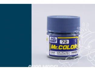 peinture maquette Mr Color C072 Bleu intermediaire satiné 10ml