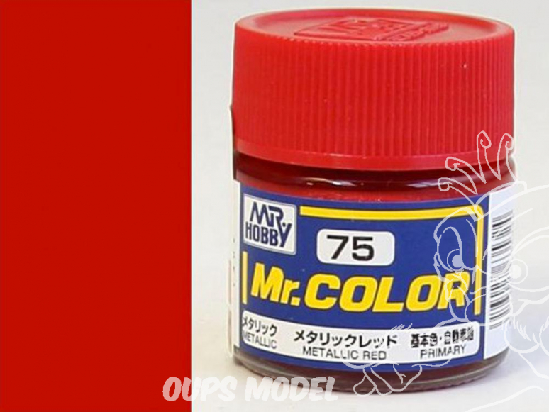 peinture maquette Mr Color C075 Rouge metal 10ml