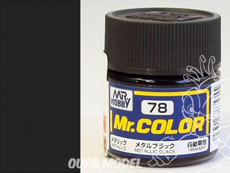 peinture maquette Mr Color C078 Noir métal 10ml