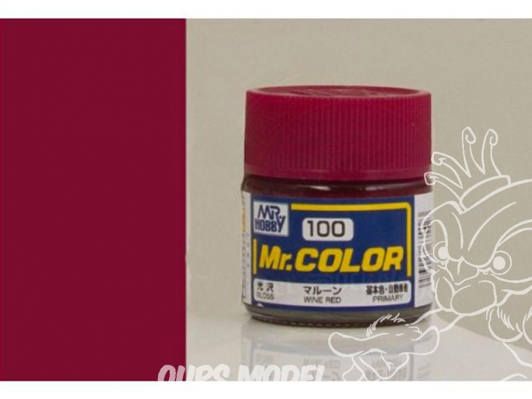 peinture maquette Mr Color C100 Rouge vin brillant 10ml