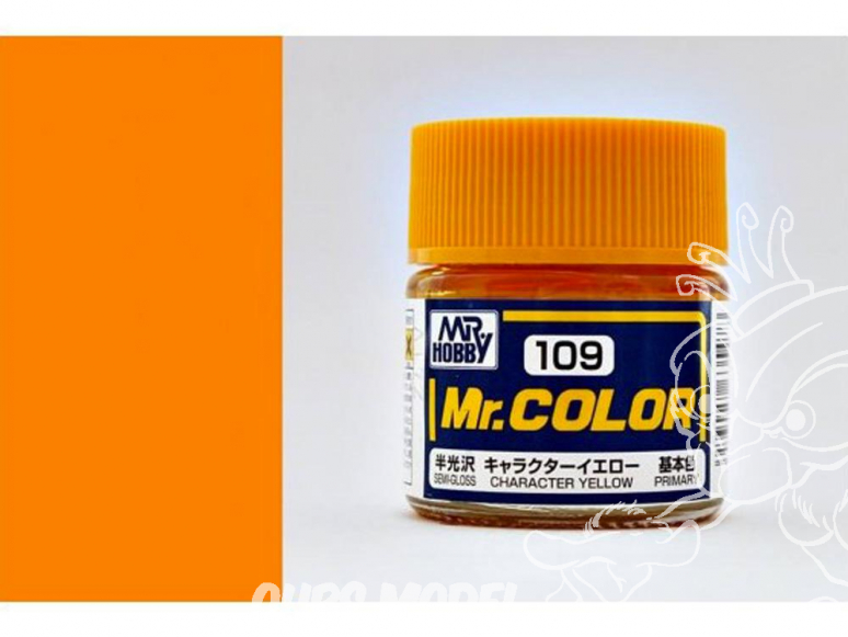 peinture maquette Mr Color C109 Jaune figurine satiné 10ml