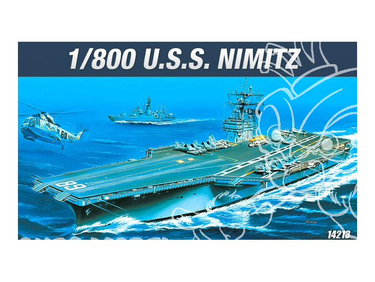 Academy maquette bateau 14213 CVN-68 USS Nimitz 1/800