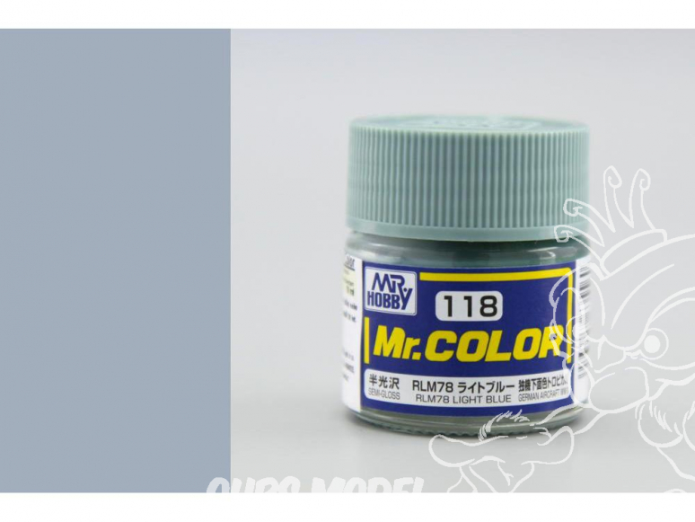 peinture maquette Mr Color C118 Bleu clair RLM78 satiné 10ml