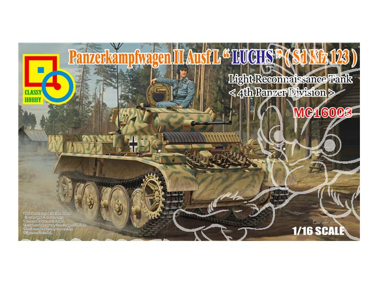 Classy Hobby maquette militaire 16003 Panzerkampfwagen II Ausf.L Luchs (Sd.Kfz.123) 1/16