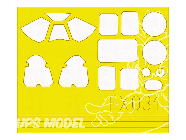 Eduard Express Mask EX034 P-51B Tamiya 1/48
