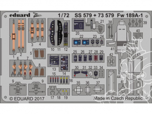 Eduard photodecoupe avion 73579 Focke Wulf Fw 189A-1 Icm 1/72