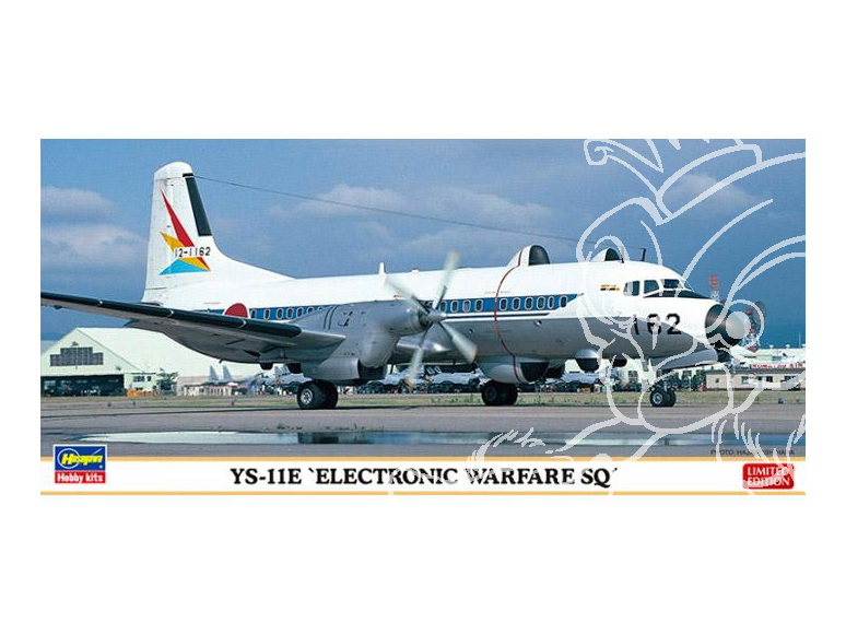 HASEGAWA maquette avion 10819 YS-11E Electronic Warfare SQ Limited Edition 1/144