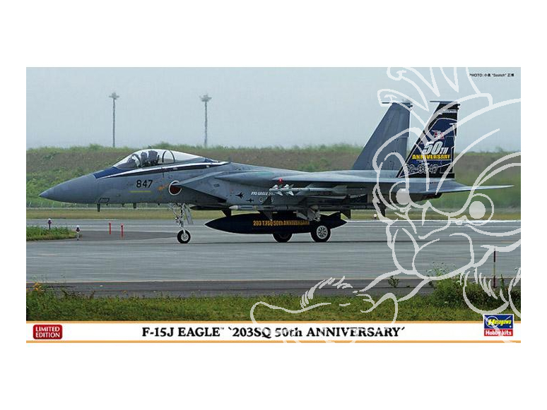 Hasegawa maquette avion 02132 F-15J Eagle 203SQ 50th Anniversary Limited Edition 1/72