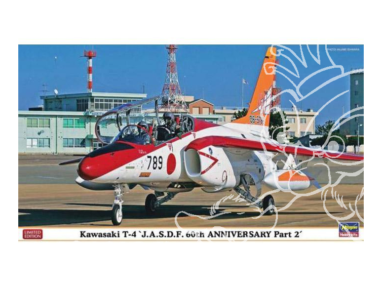 Hasegawa maquette avion 02142 Kawasaki T-4 JASDF 60th Anniversary (2 kits) Limited Edition 1/72